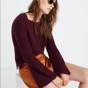Madewell Wide Sleeve Pullover Maroon